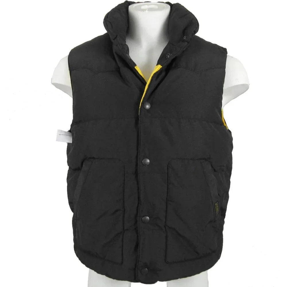 NEW $245 Polo Ralph Lauren Reversible Puffer Vest!  Sm  Black Reverses to Yellow